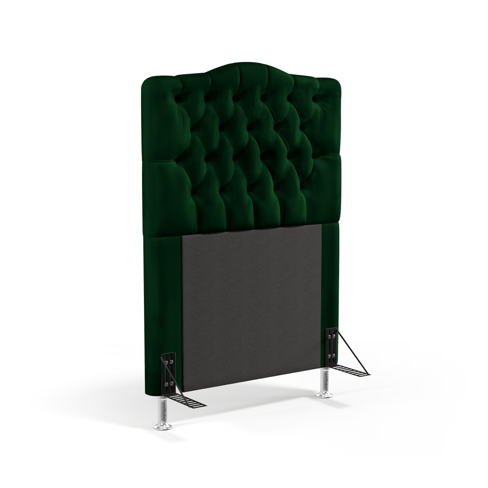 Cabeceira Pollux 90 Decorativa de Cama Solteiro N-026 Veludo Verde Aradecor