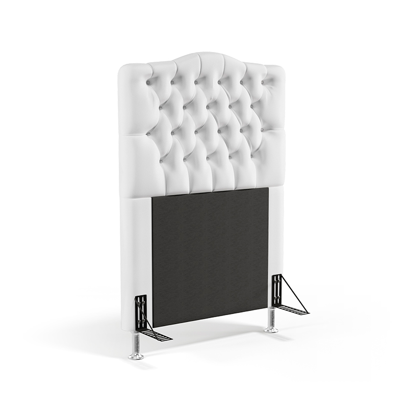 Cabeceira Pollux 90 Para Cama de Solteiro Couro Artificial Branco Aradecor