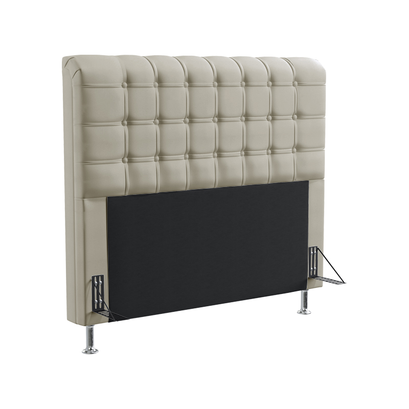 Cabeceira Rana 140 Para Cama de Casal Courino Bege Aradecor
