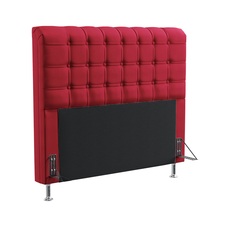 Cabeceira Rana 160 Para Cama Queen Sued Vermelho Aradecor