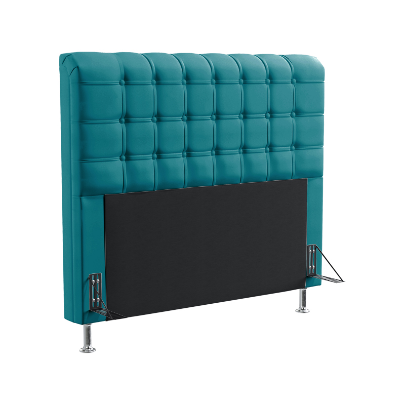 Cabeceira Rana 160 Para Cama Queen Suede Azul Turquesa Aradecor