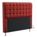 Cabeceira Rana 195 Decorativa de Cama King A-020 Couro Artificial Vermelho Aradecor