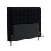 Cabeceira Rana 195 Decorativa de Cama King N-024 Veludo Preto Aradecor