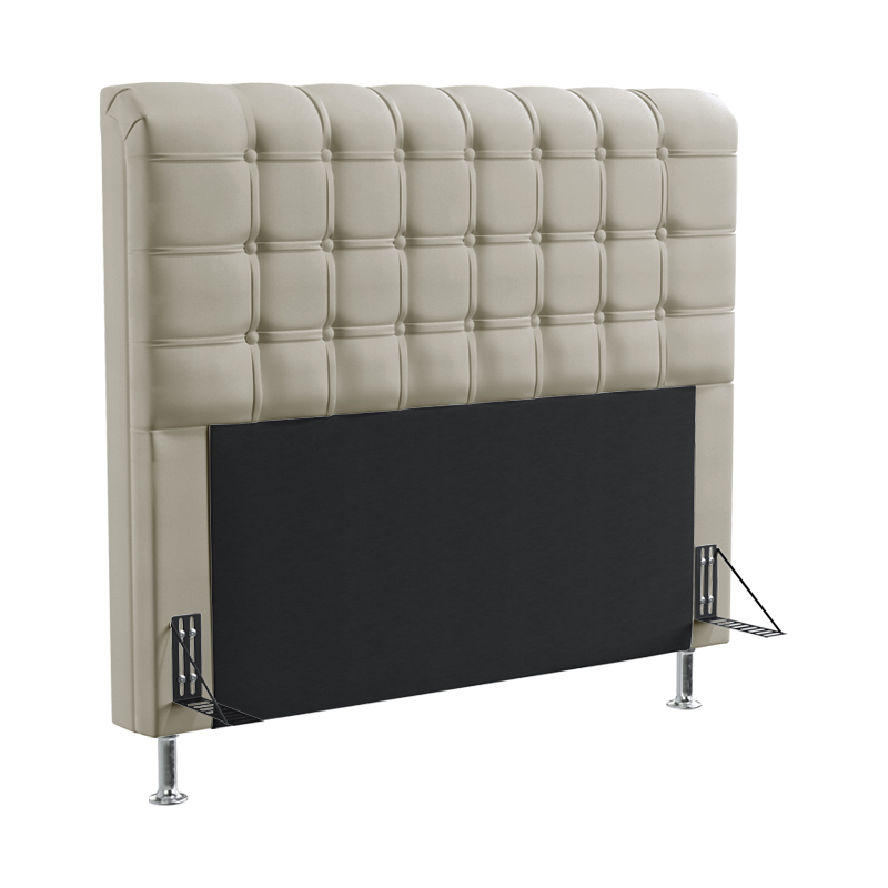 Cabeceira Rana 195 Para Cama King Courino Bege Aradecor