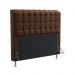 Cabeceira Rana 195 Para Cama King Couro Artificial Marrom Aradecor