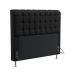 Cabeceira Rana 195 Para Cama King Couro Artificial Preto Aradecor