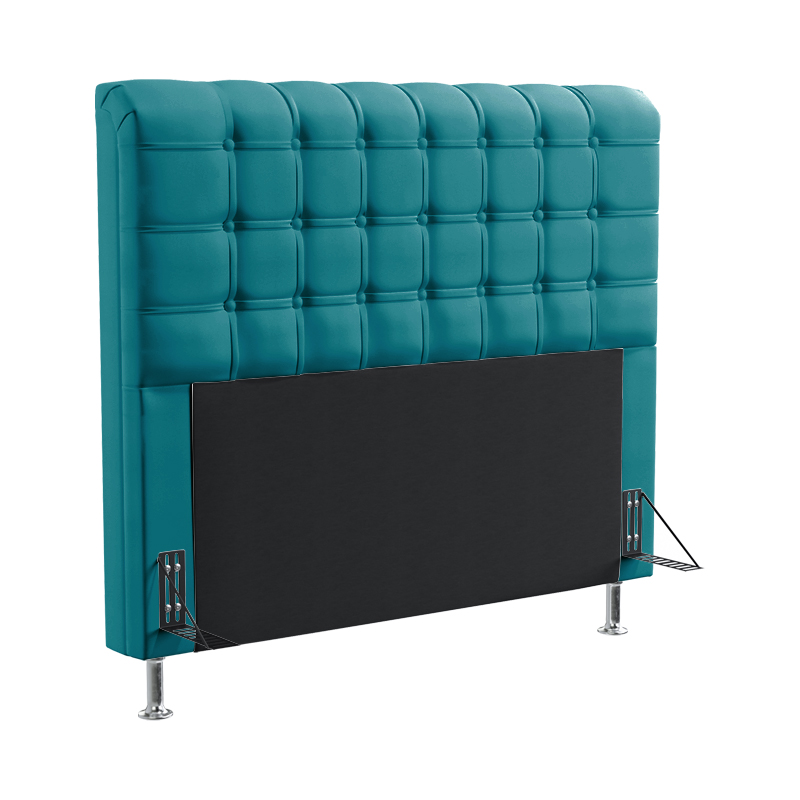 Cabeceira Rana 195 Para Cama King Suede Azul Turquesa Aradecor