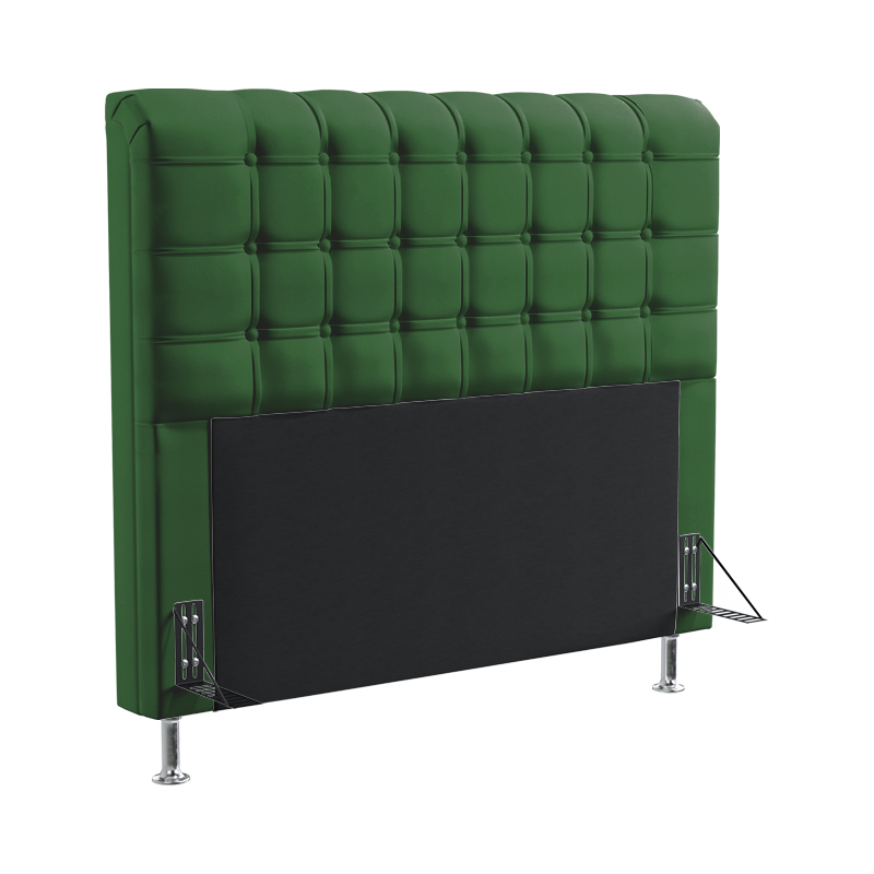 Cabeceira Rana 195 Para Cama King Suede Verde Aradecor