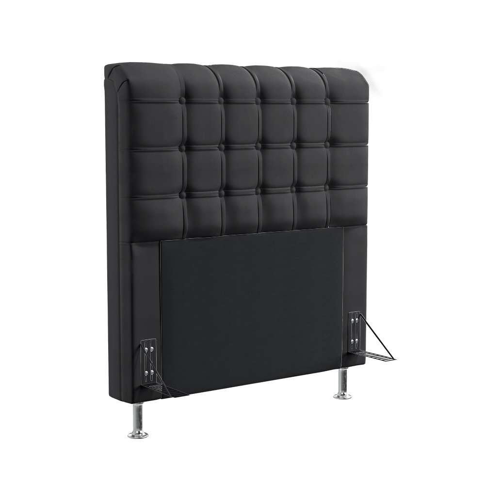 Cabeceira Rana 90 Decorativa de Cama Solteiro N-022 Veludo Chumbo Aradecor