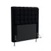 Cabeceira Rana 90 Decorativa de Cama Solteiro N-024 Veludo Preto Aradecor