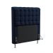 Cabeceira Rana 90 Decorativa de Cama Solteiro N-025 Veludo Azul Marinho Aradecor