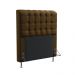 Cabeceira Rana 90 Decorativa de Cama Solteiro N-027 Veludo Marrom Chocolate Aradecor