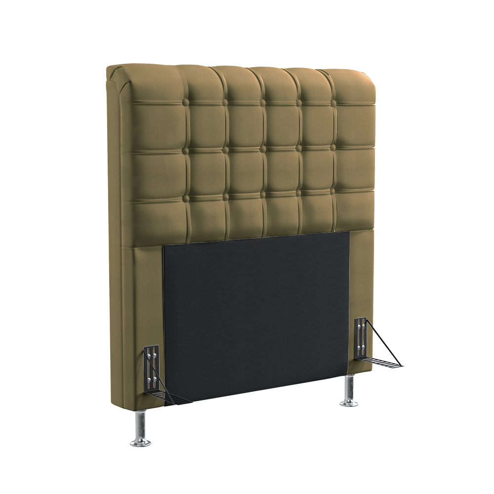 Cabeceira Rana 90 Decorativa de Cama Solteiro N-029 Veludo Capuccino Aradecor