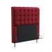 Cabeceira Rana 90 Decorativa de Cama Solteiro N-033 Veludo Vermelho Aradecor