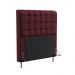 Cabeceira Rana 90 Decorativa de Cama Solteiro N-034 Veludo Bordô Aradecor