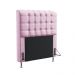 Cabeceira Rana 90 Decorativa de Cama Solteiro Z-021 Sued Rosa Bebê Aradecor