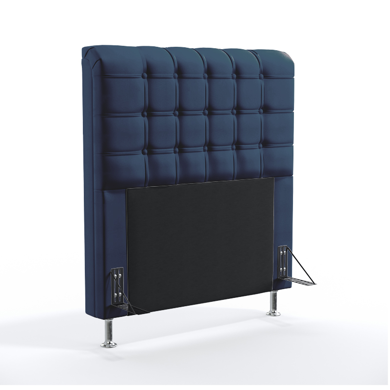 Cabeceira Rana 90 Para Cama de Solteiro Sued Azul Marinho Aradecor
