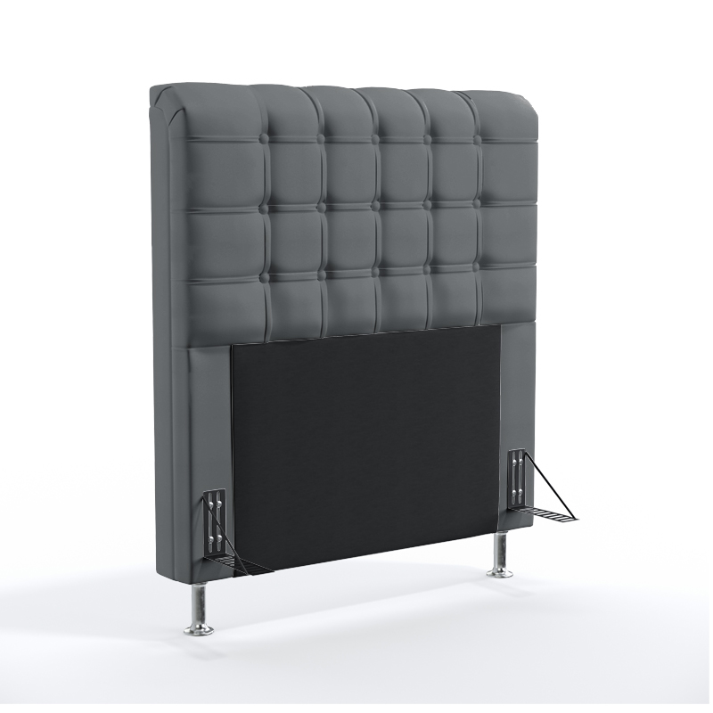 Cabeceira Rana 90 Para Cama de Solteiro Sued Cinza Aradecor