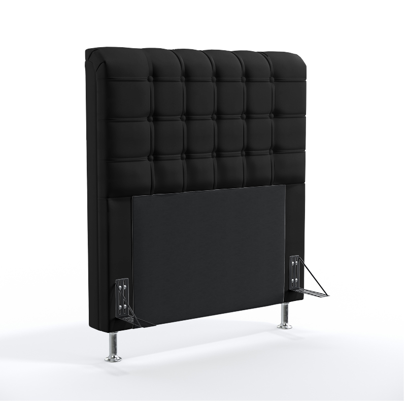 Cabeceira Rana 90 Para Cama de Solteiro Sued Preto Aradecor