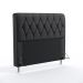 Cabeceira Sirius 140 Decorativa de Cama Casal N-022 Veludo Chumbo Aradecor