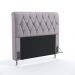 Cabeceira Sirius 140 Decorativa de Cama Casal N-023 Veludo Cinza Claro Aradecor