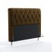 Cabeceira Sirius 140 Decorativa de Cama Casal N-027 Veludo Marrom Chocolate Aradecor