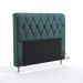 Cabeceira Sirius 140 Decorativa de Cama Casal N-032 Veludo Verde Petróleo Aradecor