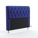 Cabeceira Sirius 160 Decorativa de Cama Queen A-019 Couro Artificial Azul Aradecor