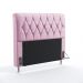 Cabeceira Sirius 160 Decorativa de Cama Queen Z-021 Sued Rosa Bebê Aradecor