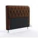 Cabeceira Sirius 160 Para Cama Queen Couro Artificial Marrom Aradecor