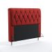 Cabeceira Sirius 195 Decorativa de Cama King A-020 Couro Artificial Vermelho Aradecor