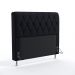 Cabeceira Sirius 195 Decorativa de Cama King N-024 Veludo Preto Aradecor