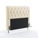 Cabeceira Sirius 195 Decorativa de Cama King N-030 Veludo Bege Aradecor
