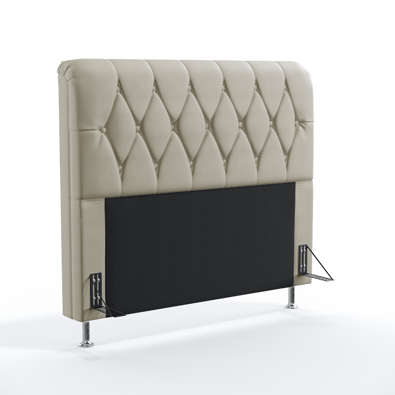 Cabeceira Sirius 195 Para Cama King Courino Bege Aradecor