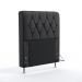 Cabeceira Sirius 90 Decorativa de Cama Solteiro N-022 Veludo Chumbo Aradecor