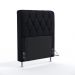 Cabeceira Sirius 90 Decorativa de Cama Solteiro N-024 Veludo Preto Aradecor