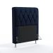 Cabeceira Sirius 90 Decorativa de Cama Solteiro N-025 Veludo Azul Marinho Aradecor
