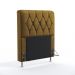 Cabeceira Sirius 90 Decorativa de Cama Solteiro N-028 Veludo Marrom Claro Aradecor