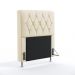 Cabeceira Sirius 90 Decorativa de Cama Solteiro N-030 Veludo Bege Aradecor