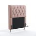 Cabeceira Sirius 90 Decorativa de Cama Solteiro N-031 Veludo Rosê Claro Aradecor