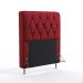 Cabeceira Sirius 90 Decorativa de Cama Solteiro N-033 Veludo Vermelho Aradecor