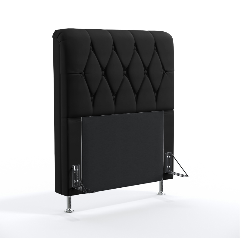 Cabeceira Sirius 90 Para Cama de Solteiro Sued Preto Aradecor