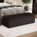 Calçadeira Sagitarius 140 Para Cama De Casal Couro Artificial Marrom Aradecor