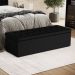 Calçadeira Sagitarius 140 Para Cama De Casal Couro Artificial Preto Aradecor