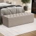Calçadeira Sagitarius 140 Para Cama De Casal Sued Bege Aradecor