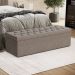 Calçadeira Sagitarius 140 Para Cama De Casal Sued Capuccino Aradecor