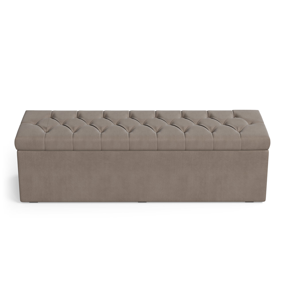 Calçadeira Sagitarius 140 Para Cama De Casal Sued Capuccino Aradecor