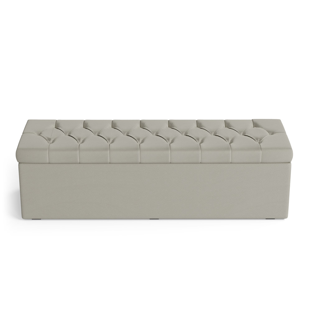 Calçadeira Sagitarius 140 Para Cama de Casal Courino Bege Aradecor