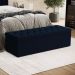 Calçadeira Sagitarius 140 Para Cama de Casal Sued Azul Marinho Aradecor
