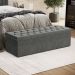 Calçadeira Sagitarius 140 Para Cama de Casal Sued Cinza Aradecor